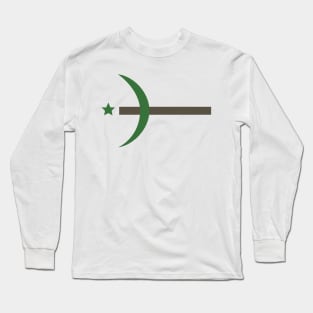 Combination of Crescent with Cross religious symbols in flat design icon Long Sleeve T-Shirt